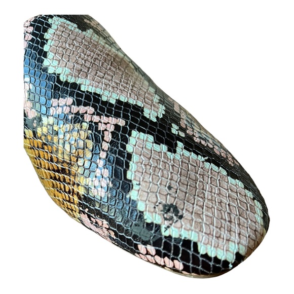 Madewell The Cory Slip On Mule in Snakeskin Print Leather Pink Black Brown White - Picture 12 of 14